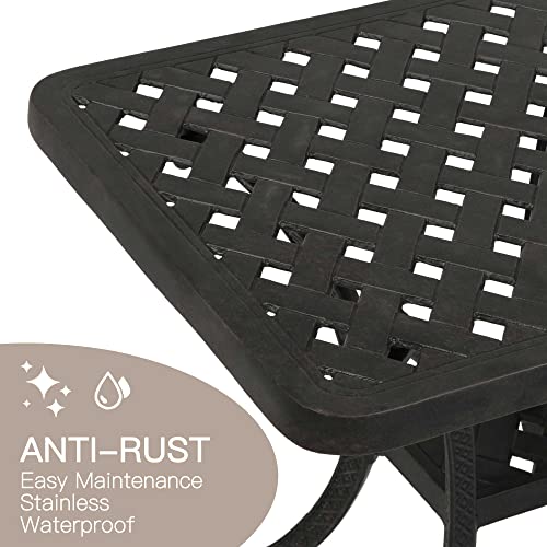 Villeston Lounge Chairs For Outside, Chaise Lounges Outdoor Pool Chair Set Of 3 Cast Aluminum Patio Furniture Tanning With Beige Cushion And Pillows Recliner #TOP6