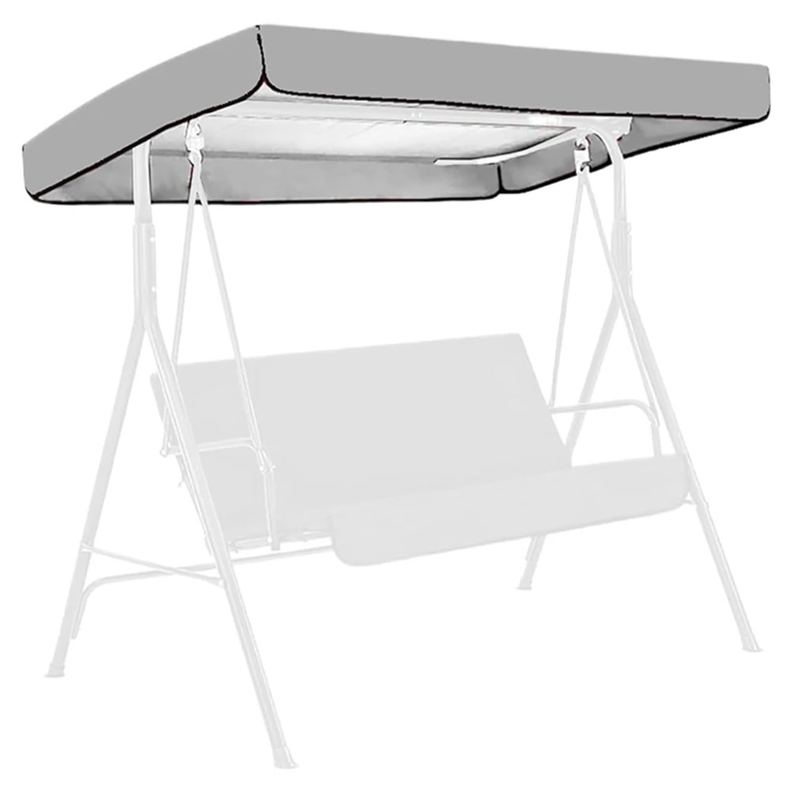 Swing Chair Canopy Replacement Outdoor Courtyard Swing Ceiling Waterproof Protection Snow Rain Sun Shelter Home Garden Sunshade Roof(Grey)