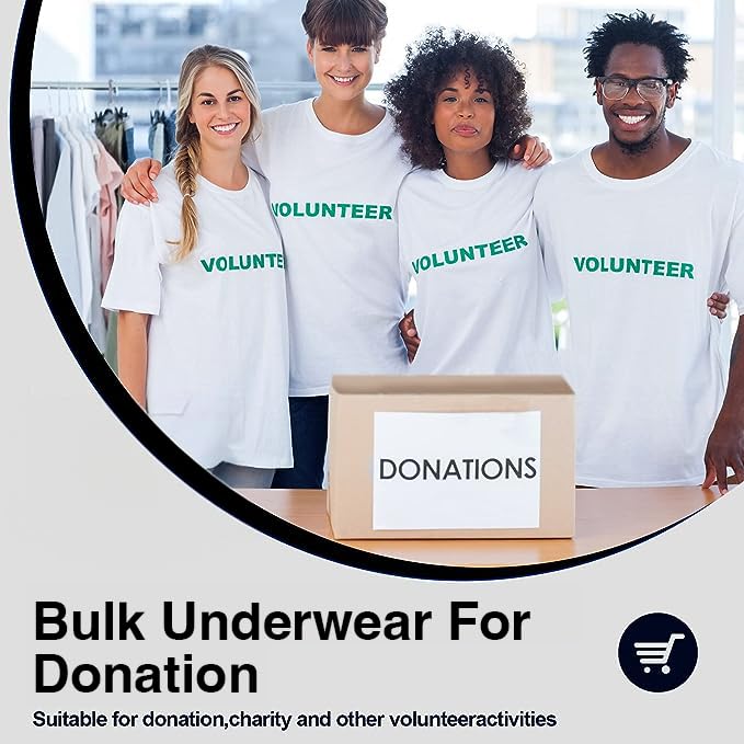 Trail maker Bulk Women’s Underwear for Homeless, 50 Pack Bulk Women’s Briefs for Shelters, Disaster Relief4