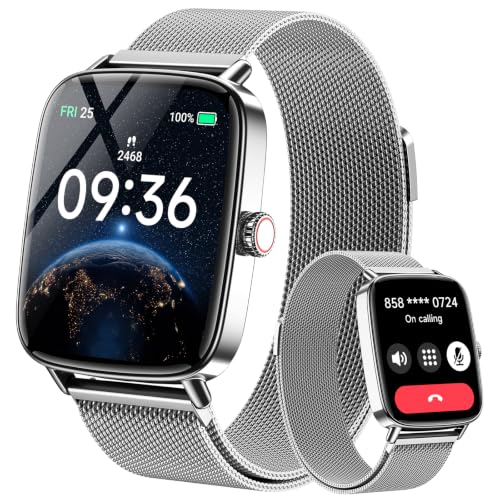 Gydom Smartwatch Damen 1.85" HD Metall Fitnessuhr Fitness Tracker Herzfrequenz/SpO2/Schlaf/IP68 Wasserdicht Sportuhr 120+ Sprtmodi Smart… – Ansicht 1