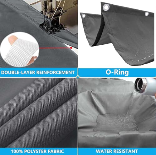 Toldo exterior rectangular de 1x3m para terraza y balcón con protección UV activa 4