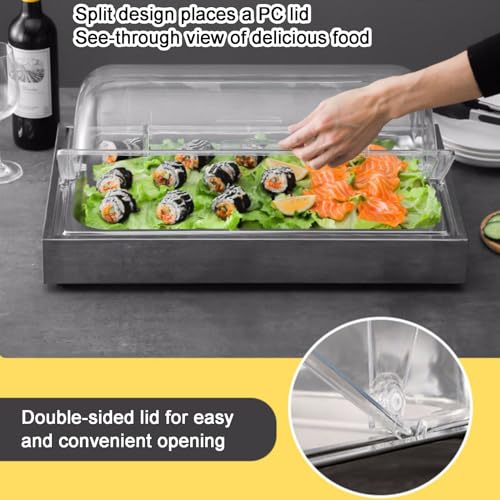 Contenitore di esposizione dell'alimento del controsoffitto, piatto di raffreddamento per il vassoio del buffet del partito della frutta di