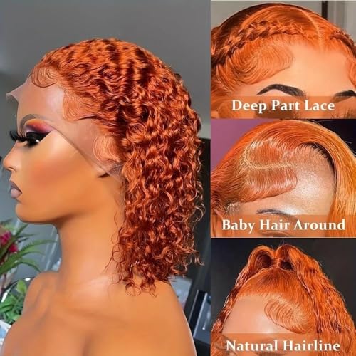 Peluca de cabello humano de alta calidad con ondas profundas y encaje frontal prearrancado 4