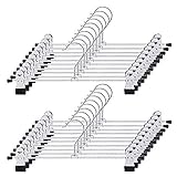 Metall Hosenbügel Kleiderbügel Magic Kleiderbügel, Platzsparend Hosenbügel Kleiderbügel,Anti-Rutsch Kleiderbügel für Hosen Socken Röcke (20 Stück)