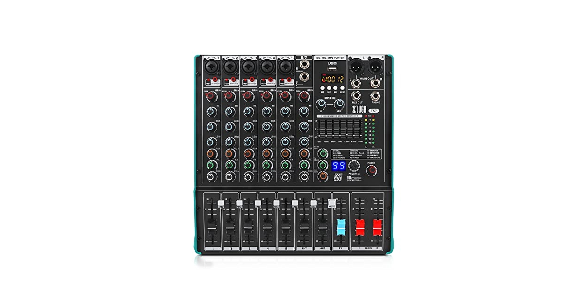 Amazon.com: XTUGA TS7 Professional Audio Mixer Sound Board