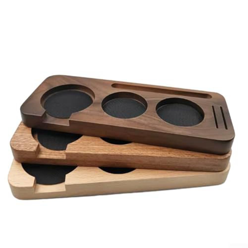 Cestello per portafiltri da 51 mm, 54 mm e 58 mm, stazione di pressatura per caffè espresso da 58 mm in noce, organizer per bar espresso, stazione di pressatura per caffè espresso