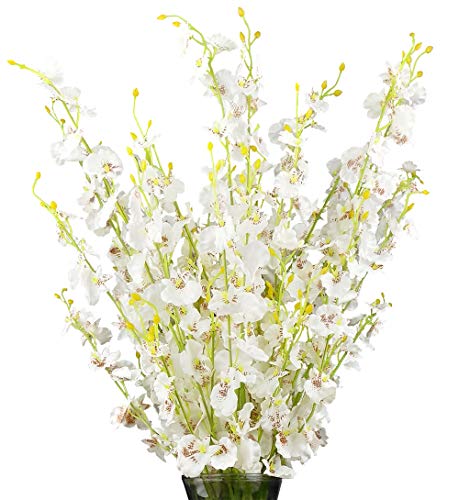 OMYGO Flores de Seda en orquídeas Artificiales al por Mayor, 11 Unidades (Cada 28"), para Bodas, Fiestas Festivas, decoración de Oficina, no Incluye jarrón