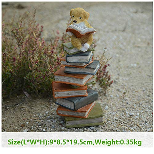 BRTTHYE Dog Miniature Home Decoration Accessories Fairy Garden Animal Figurines Resin Crafts Car Decor Birthday Gift 9 * 8.5 * 19.5cm