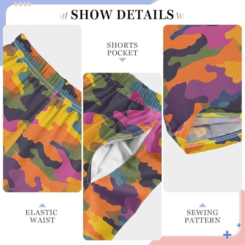 ALAZA Yellow Blue Camouflage Camo Pajama Lounge Pants Long Sleep Pajama Bottoms with Pockets4