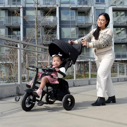 Image of Rito Premium Folding Stroller & Toddler Bike, Air Tires, Midnight Edition