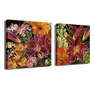HUYYA Olieverfschilderij op doek Wall Art, Modern Flowers Schilderij Wandkunst Decor Olieverfschilderij Handgeschilderd…