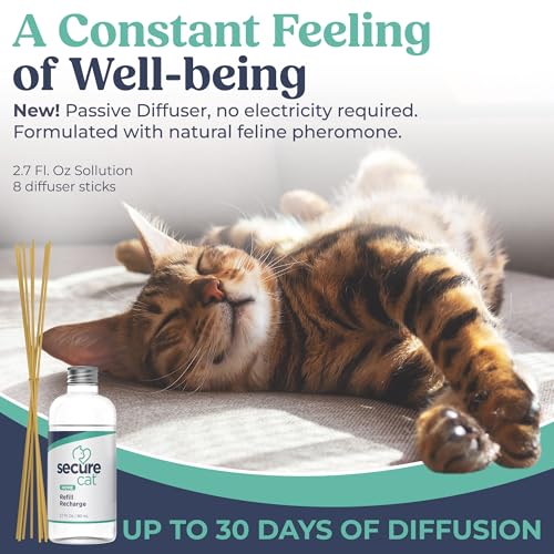 Image of SIGNS SecureCat Pheromone Home Stick Diffuser Refill, Provides 30 More Days of Natural Support for an Environment of Calm and Well-Being, Helping Relieve Any Feeling of Anxiety and Stress