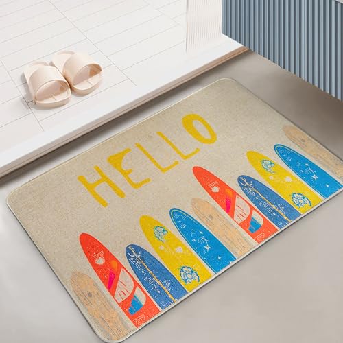 Image of Yellow Weaves 1 Pc Jute Texture Non-Slip Bathmat, Water Absorbent Floor mat, Rugs, Door Mats for Bathroom, Living Room, Bedroom, Entrance, Outdoor, Kitchen, Office (Beige)