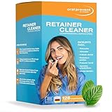Oral Prevent Retainer Cleaner Tabletas Limpiadoras (128 uds) - Pastillas Limpieza Ferula Dental - Limpiador Ferula Dental - Invisalign - Menta fresca