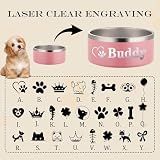 Individuelle Hundenäpfe mit Namen, personalisierbar, lasergraviert, rutschfestes, doppellagiges Design, 304 Edelstahl, Katzen- und Hunde-Futternapf für Haustiere, Geschenke