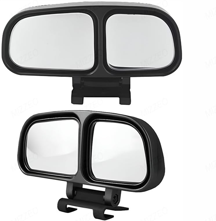 MIZZEO Car Side Mirror Top Mount Blind Spot Mirror 2 Pcs, 360 Degree Adjustable Wide Angle HD Dual Convex Side Rear View Mirror Glass Compatible with Honda CRV (Type-II) 2005-2007