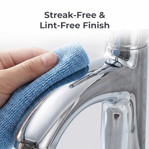 Image of HomeEssentials Microfiber Cleaning Cloths (10-Pack) - Ultra Absorbent, Quick-Dry Cleaning Towels for Kitchen, Car, and Windows - Lint-Free & Scratch-Free Washcloths