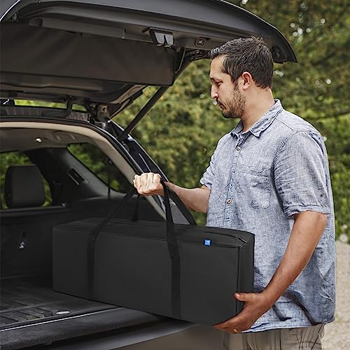 Image of COOLBEBE 36-Inch Large Travel Duffle Bag, 100L Heavy Duty Luggage for Sports Equipment, Camping & Moving, Water Resistant, Black
