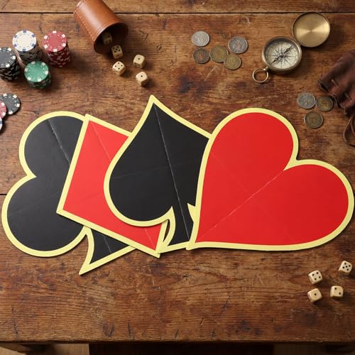 Decoraciones de cartas de póker jumbo Simgoing 4 piezas miniatura 5