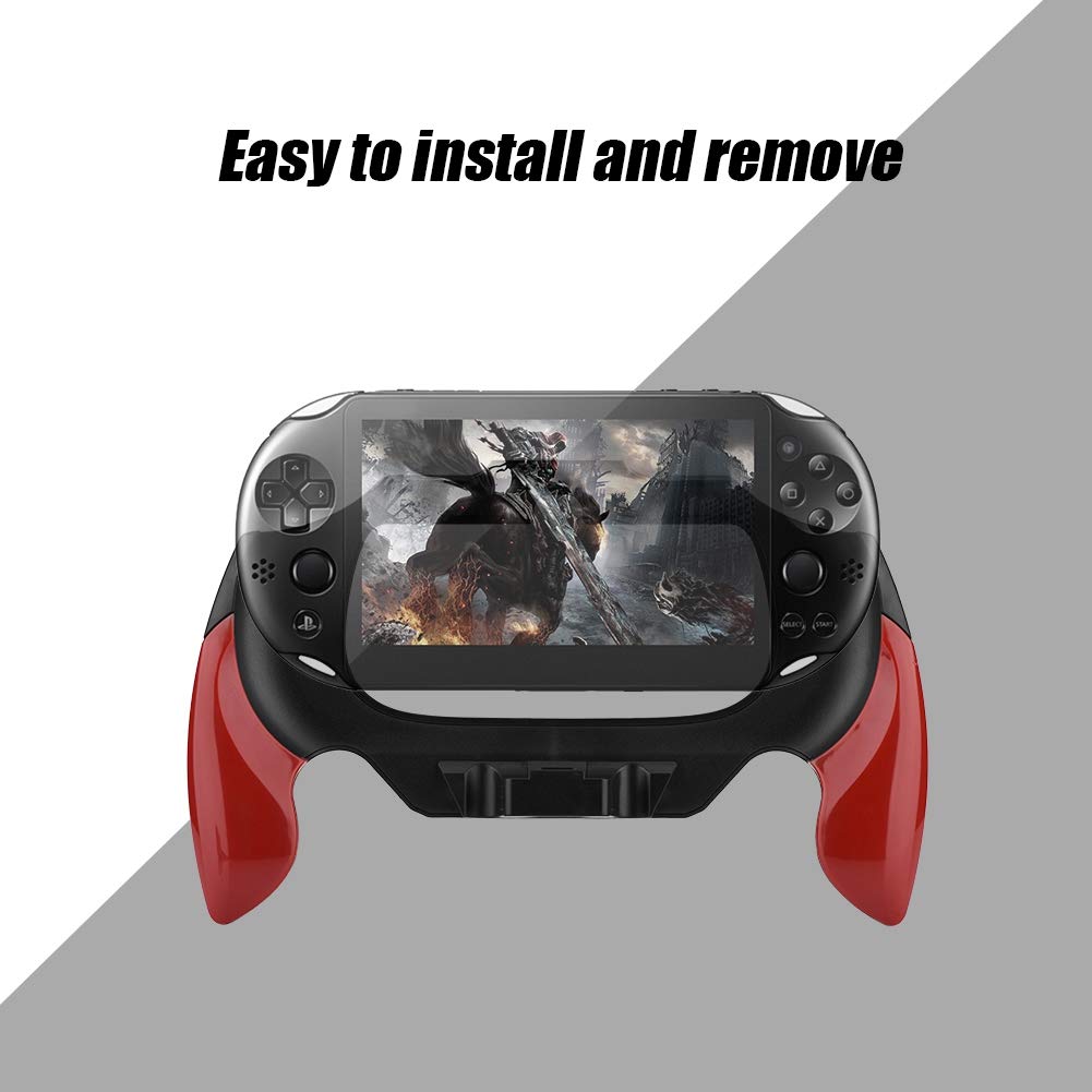 Staffa di Presa ABS Gamepad con Impugnatura Comoda, Resistente, Antiscivolo, Antiurto e Resistente al Sudore, ECC, Adatto per Sony PSV PS Vita 2000 (Rosso).(Rosso)