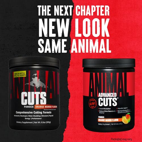 Animal Cuts Powder – Weight Management Supplement – Fat Burner, Metabolic Enhancer with Nootropics, Carnitine, Tyrosine, Diuretic – Orange Mango Flavor, 8.3 oz, 42 Count - Image 3