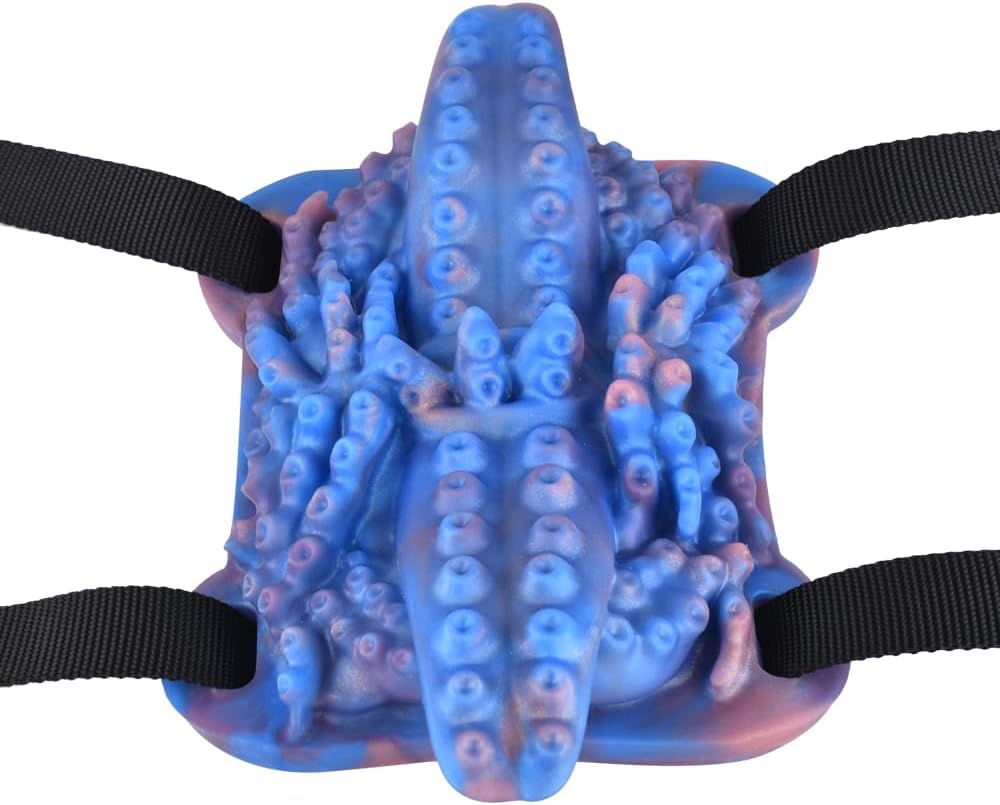 Multiple Use Fantasy Unique Design Bumpy Octopus Tentacle Waterproof Foreplay Sex Grinder Female Masturbation Adult Game Tool with Strap for Women Multi-Color Soft Liquid Silicone Made
