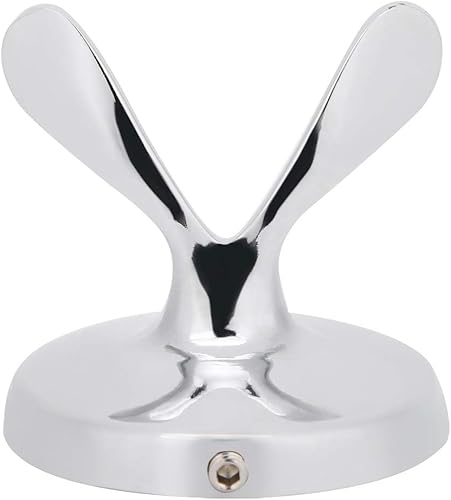 Milltrip Ganchos para toallas gancho doble para bata de acero inoxidable para colgar toallas de baño 340282 doble gancho para ropa