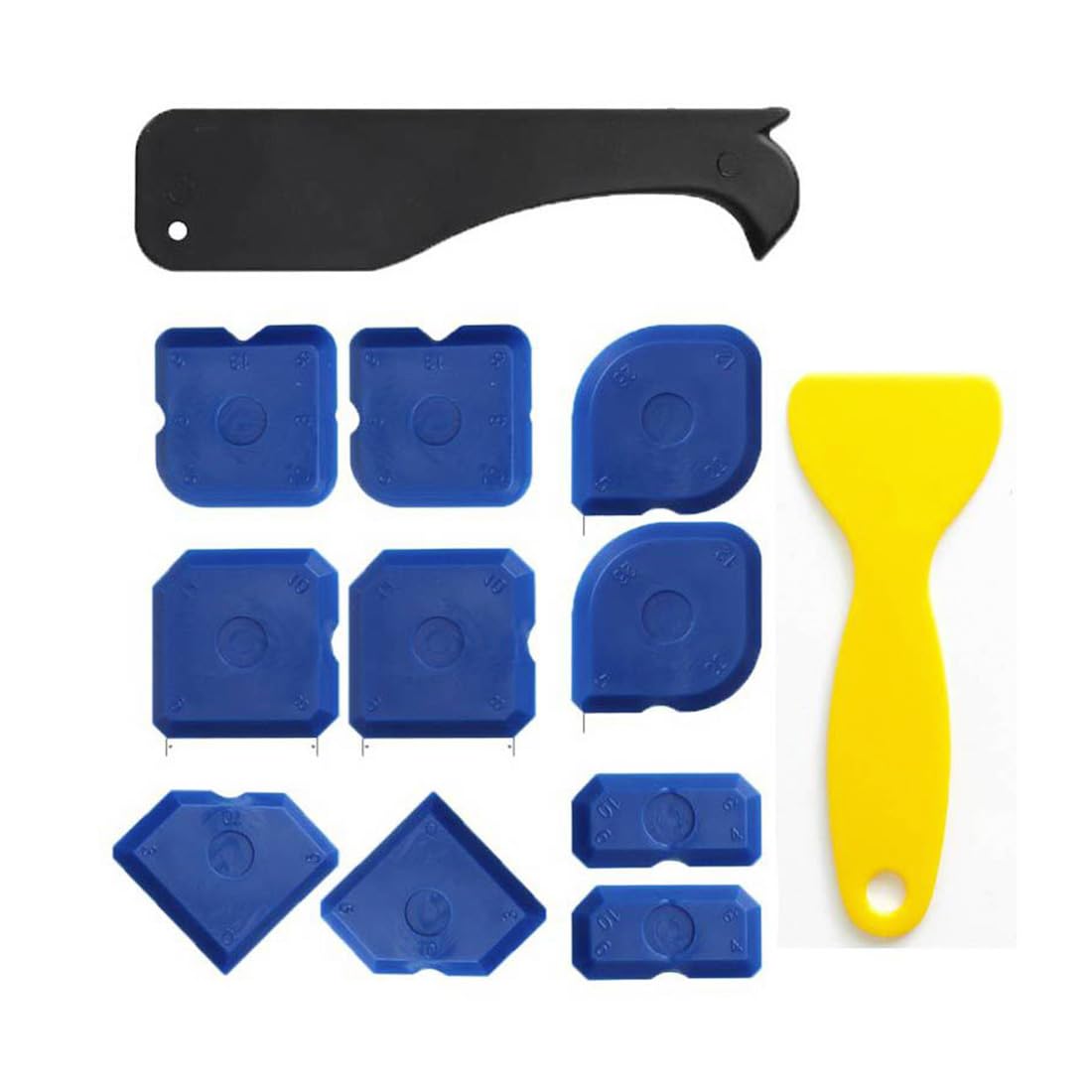 Set 12 strumenti applicatori silicone liscianti giunti acrilico cucina bagno