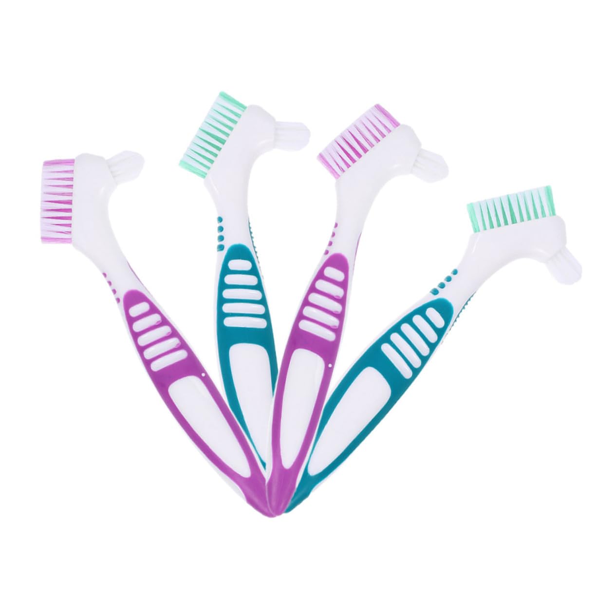COLLBATH 20pezzi Spazzolino Per Dentiere Antiscivolo Spazzole Per e Dentiere Per Setole Morbide e Ergonomiche Per Orale