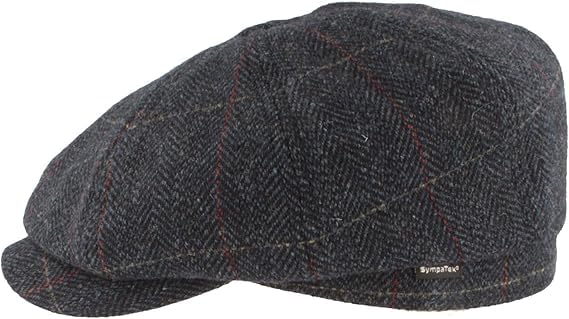 Breiter Gorra Plana de Invierno con Orejeras Flatcap Visera con Membrana Gore-Tex – Hecha de Lana con Forro Interior Suave y Protección Plegable para Orejas