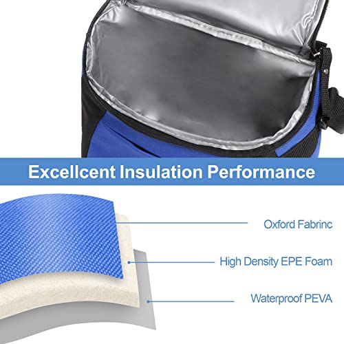 Airbuyw Lunch Cooler Bag, 12 Can Insulated Heat Sealed Peva Lining Reusable Cooler For Men Women Work Adult #TOP5