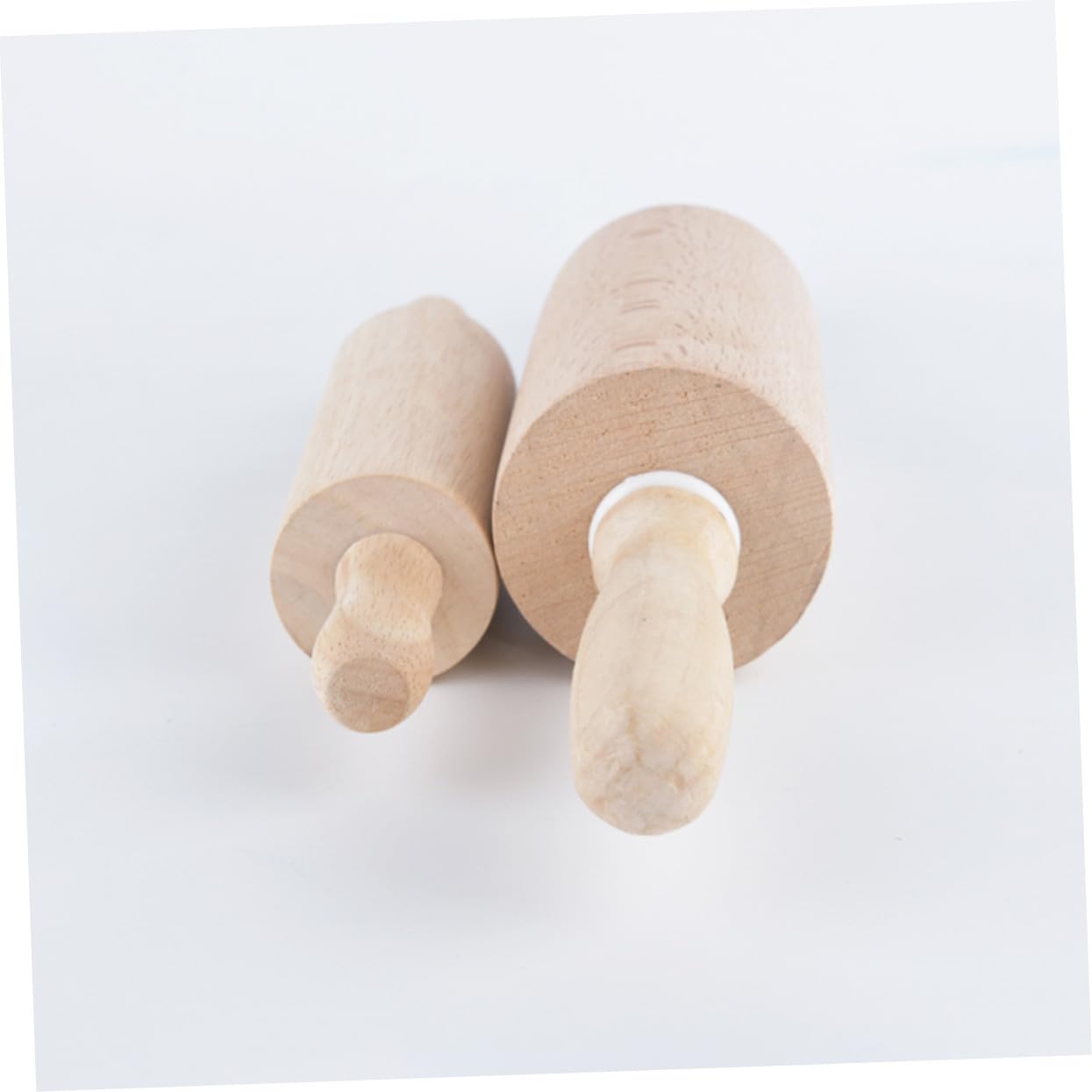 Cabilock 2 Piezas Rodillos de Madera sin Pintar sin Cera Rodillo para Hornear Pan Pasteles Galletas Pizzas Natural para Fondant