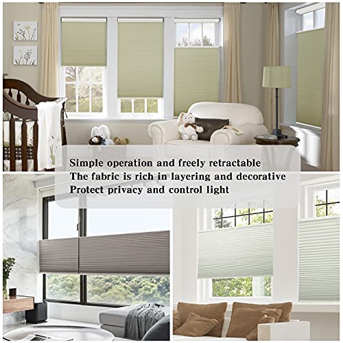 Boolegon Top Down Bottom Up Cellular Shades For Windows Cordless Blackout Honeycomb Blinds Custom Cut To Size, White, 44" W X 64" H, Suitable For Windows Of Any Height Within 62 Inches #TOP7