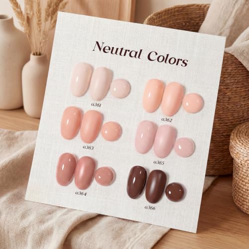 Image of Beetles Nude Gel Polish Set, Skin Tones Collection, 6 Colors