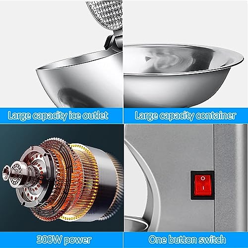 BHCASE Máquina elétrica de gelo raspado de lâmina dupla 110V