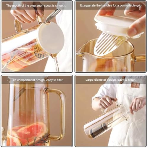 Image of Premium Brown Water and Juice Glasses Set of 6 280ML and 1.8 Liter Water Jug 1 Piece, Transparent Glass and Jug Set for Dining Table,Party,Gift Set,All pourpse use (7 Piece) (MT-16)