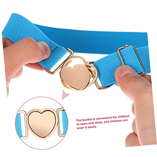 4pcs Decorative Elastic Belt for Boy Girl Girls Soft Heart Buckle Belt Cute Accessory for and Everyday Wear4