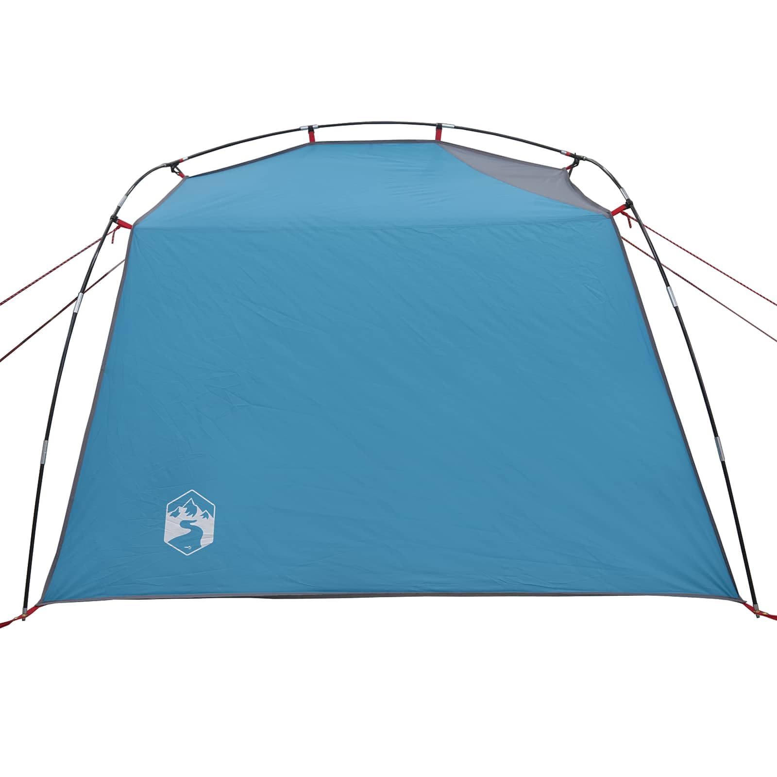 Tunnelzelt Blau 4-Personen aus 185T Polyester mit PU-Beschichtung, wasserdicht, UV-Schutz, leichtes Campingzelt für Outdoor, Festival, Wandern und Strand mit stabilem Gestänge