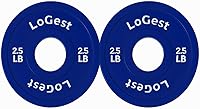 Vista 1 de Logest Pair Olympic Plates - Barbell Weights Set of 2 Weight Plates for Olympic Bars Perfect for Strength Training Plates Exercise Balance Increase