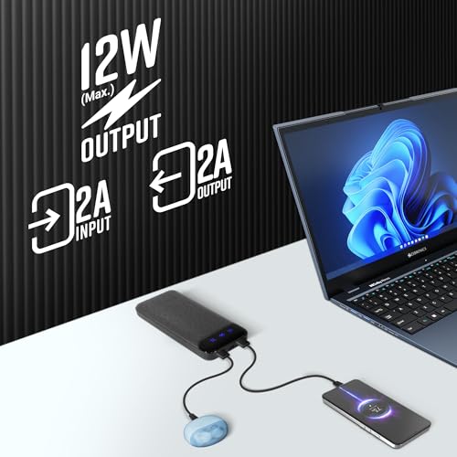 ZEBRONICS MB10000S4 Power Bank, 10000 mAh, 12W, Dual USB Output, Type C & Micro USB Input, Built in Protections, Percentage LED Display, Included USB to Type C Cable, Made in India(Black) - Image 3