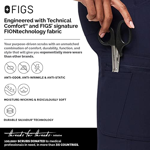 Figs Yola Skinny Scrub Pants For Women – Navy, M #TOP2