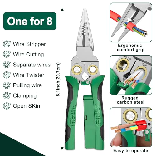 GADO 8-in-1 Wire Stripper with Tester