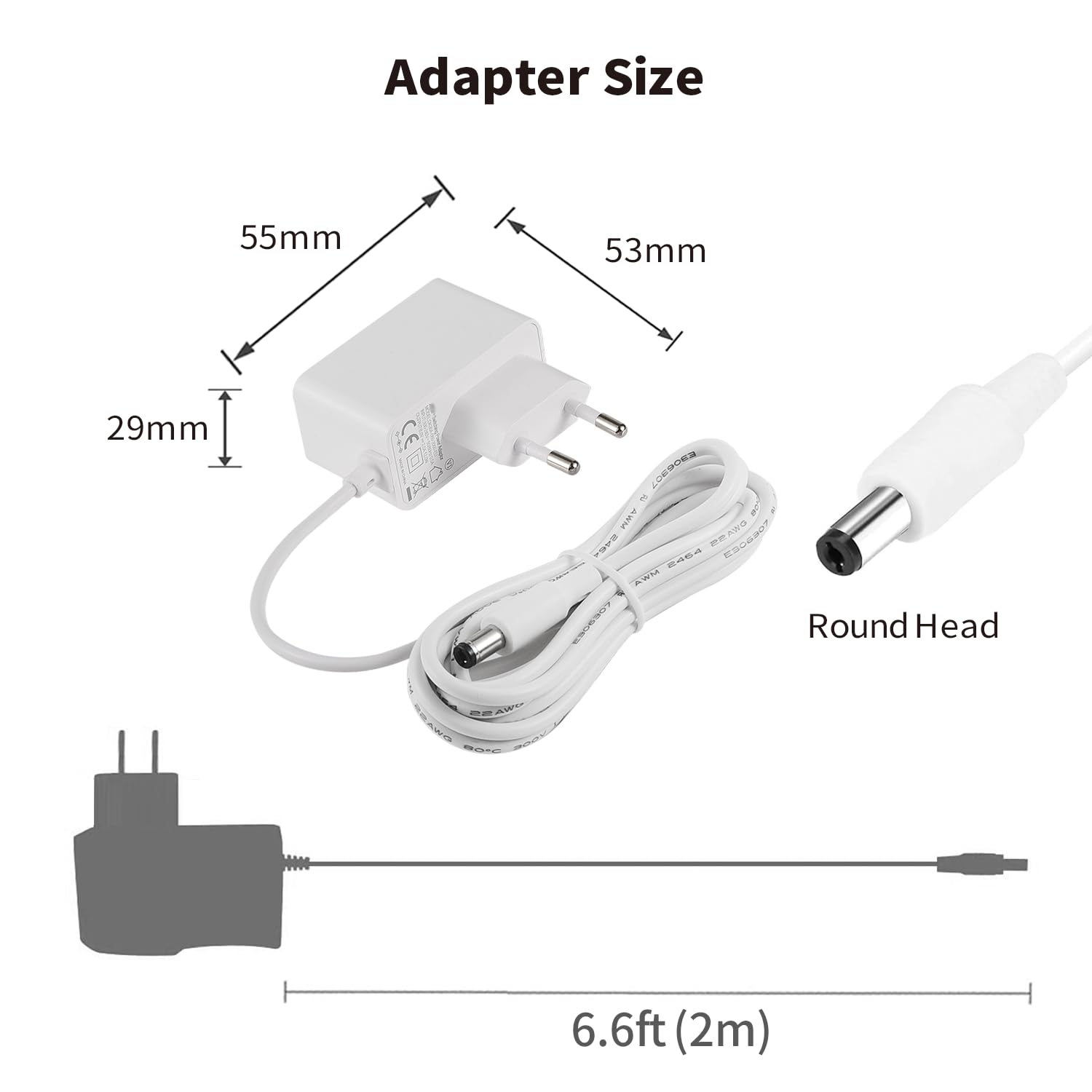 Zasilacz sieciowy do Philips Avent niani kabel do ładowania 2 m, zasilacz 6 V 2 A 1 A 0,5 A ładowarka do SCD501/00, SCD503/26, SCD723/26, SCD560, DECT niania elektroniczna dla niemowląt, SCD505