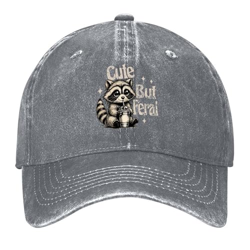 Gorra de mezclilla estilo denim unisex con diseño de mapache miniatura 1