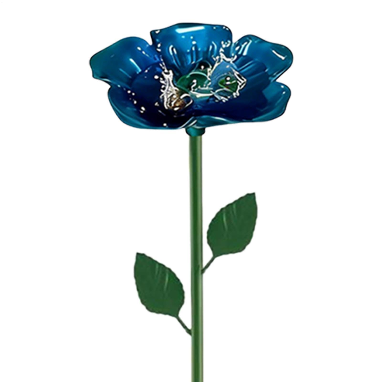 Nourrisseur pour Papillons - avec Piquet Métallique Décoration Jardin Nourrisseur - Lot de 4 Bols à Eau Papillons Abeilles,pour Intérieur Extérieur Chemin Jardin Balcon