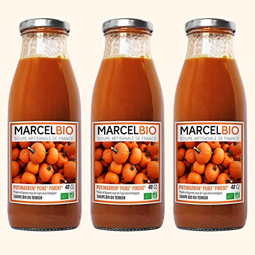 Marcel Bio - Soupe Potimarron Poire et Piment Bio 48cl - Pack de 3 Cover