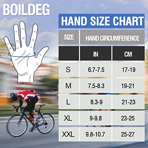 BOILDEG Cycling Gloves Bike Gloves Mountain Road Bike Gloves Anti-slip Shock-absorbing Pad Breathable Half Finger… - Image 7