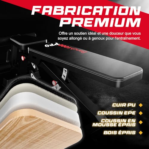 Keppi Banc Musculation, avec 600 kg Capacité, Banc de Musculation Multifonction pour Entraînement à Domicile, Banc d'Abdominaux, Développé Couché & Fitness Corporel - Bench1000 Pro – Image 6