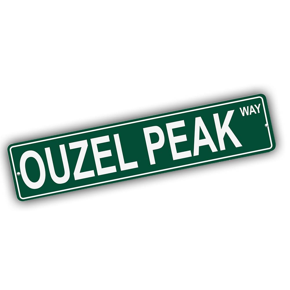 Colorado Mountains Pick Your Mountain Compatible/Replacement for Ouzel Peak United States Mountain Aluminum Metal Tin Street Sign Style Home Decor For Man Cave Poker Tavern Game Room