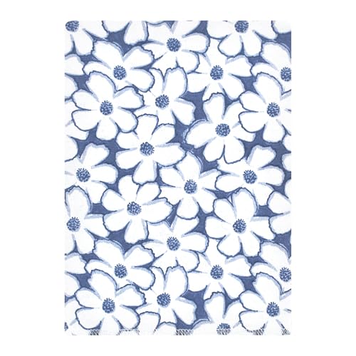 Image of Hudson Baby Unisex Baby Cotton Flannel Burp Cloths 12-Pack Bundle, Blue Cosmos, One Size